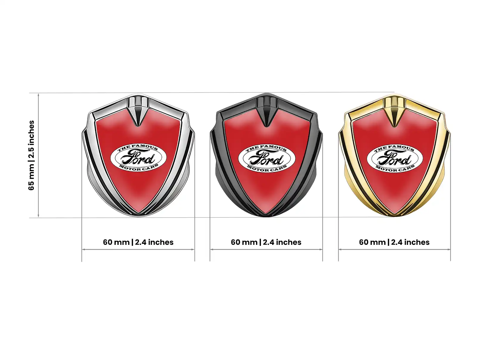 Ford Abzeichen Selbstklebend Max Design Aus Edelstahl